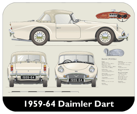 Daimler Dart SP250 1959-64 (disc wheels) Place Mat, Small